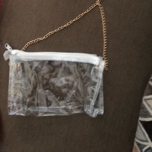 Clear shoulder pouch
